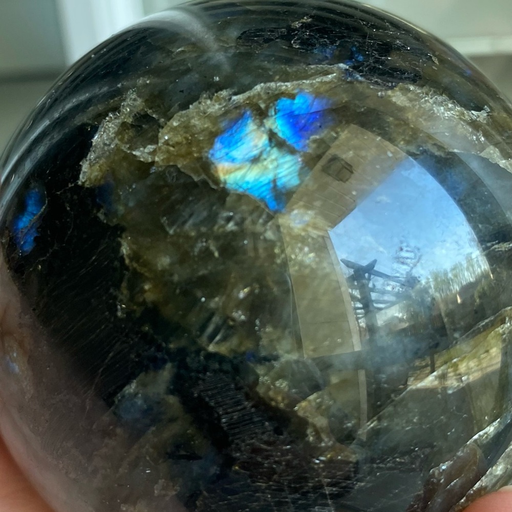 Labradorite Crystal Sphere - Picture 10 of 14